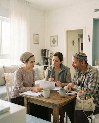 Photo placeholder: a therapy session or quiet one-on-one conversation, natural light